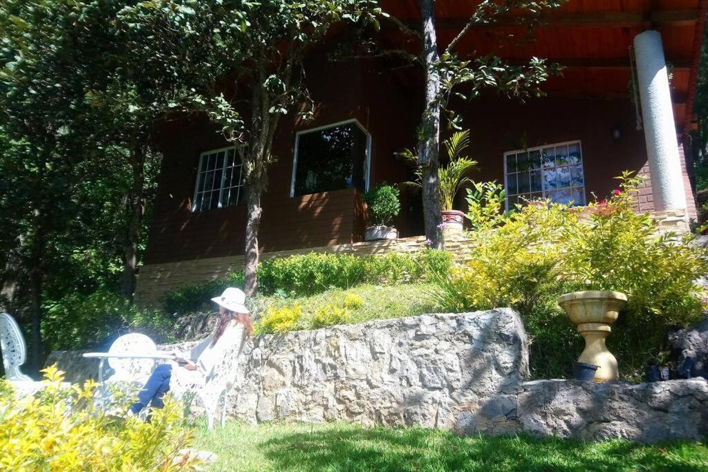Cabana Con Banera Y Chimeneas En Puesta De Sol El Pacifico Bagian luar foto