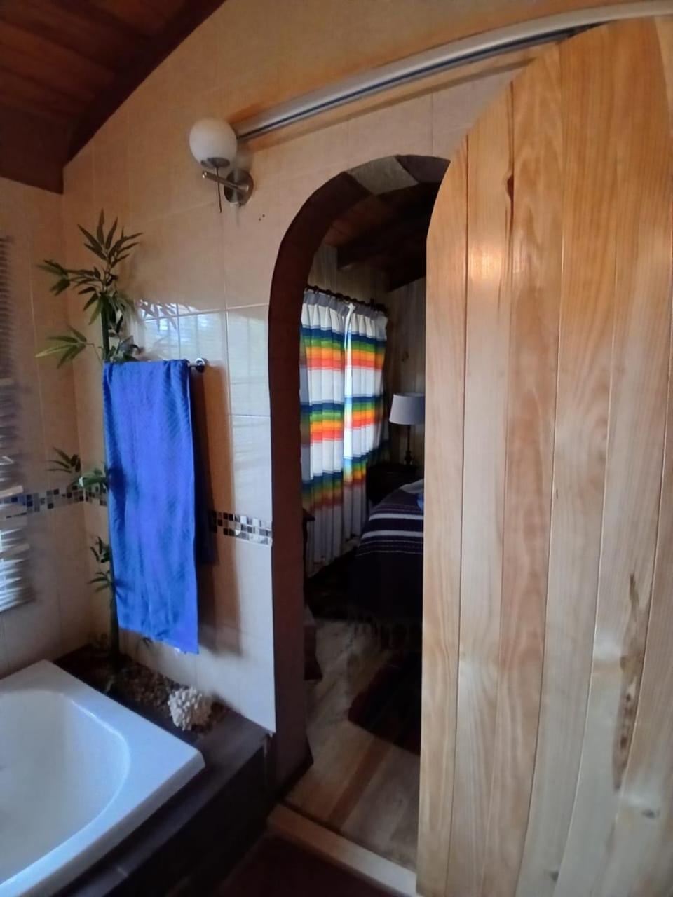 Cabana Con Banera Y Chimeneas En Puesta De Sol El Pacifico Bagian luar foto